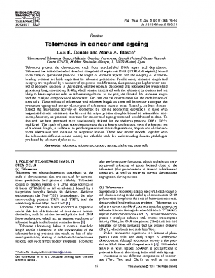 Telomeres in cancer and ageing